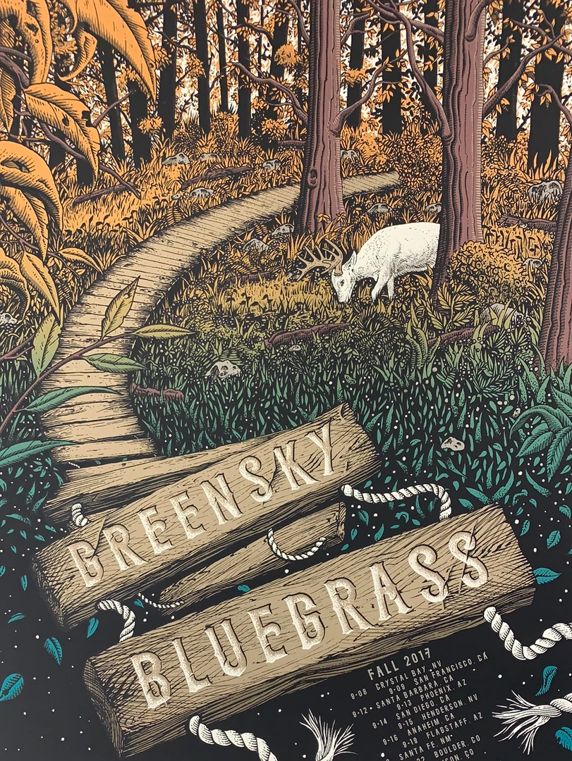 Gig Posters Greensky Bluegrass - 2017 Neal Williams Poster Fall Tour