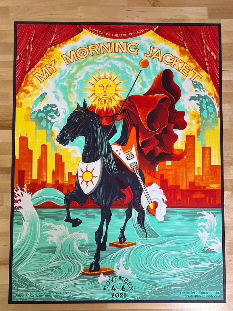 My Morning Jacket - 2021 Paul Kreizenbeck Poster Chicago, IL