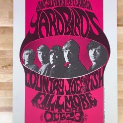 Yardbirds - 1966 John H Myers Poster San Francisco, CA The Fillmore 2nd