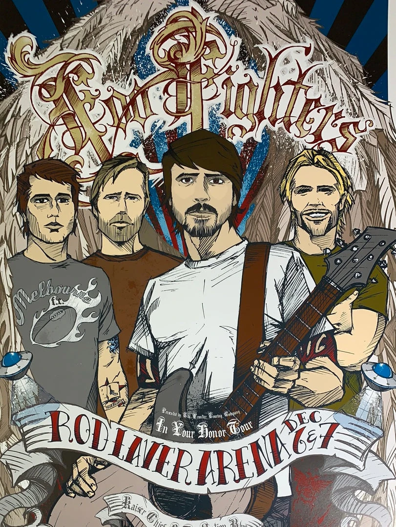 Foo Fighters - 2005 Rhys Cooper Poster Melbourne, AUS Gig Posters