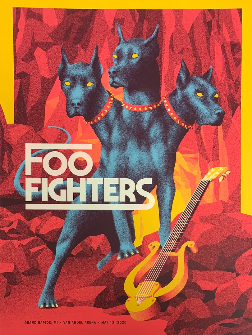 Gig Posters Foo Fighters - 2020 Shawn Ryan Poster Grand Rapids, MI Van Andel Arena