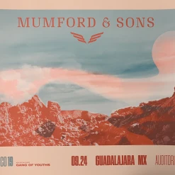 Sold Out Posters Mumford & Sons - 2019 Poster Guadalajara, Mexico Gentlemen Of The Road Gig Posters