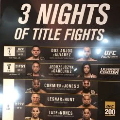 Sold Out Posters UFC 200 Poster Lesnar Vs. Hunt, Aldo, Edgar, Jones, Tate, Nunes Cormier