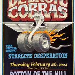 Detroit Cobras - 2004 Gary Grimshaw Poster San Francisco, CA Gig Posters