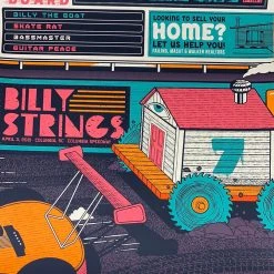 Billy Strings - 2021 Status Serigraph Poster Columbia, SC 4/3 Gig Posters