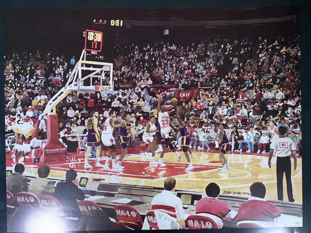 Sold Out Posters The Chicago Bulls - 1991 Brad Bennett Michael Jordan Poster Original Vintage