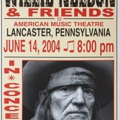 Willie Nelson - 2004 Franks Brothers 6/14 Poster Lancaster, PA
