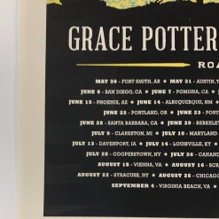 Gig Posters Grace Potter - 2013 Aesthetic Apparatus Poster (damaged) Road Tour BLUE