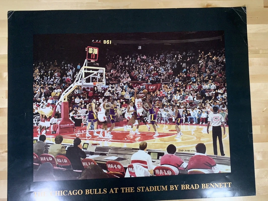 Sold Out Posters The Chicago Bulls - 1991 Brad Bennett Michael Jordan Poster Original Vintage