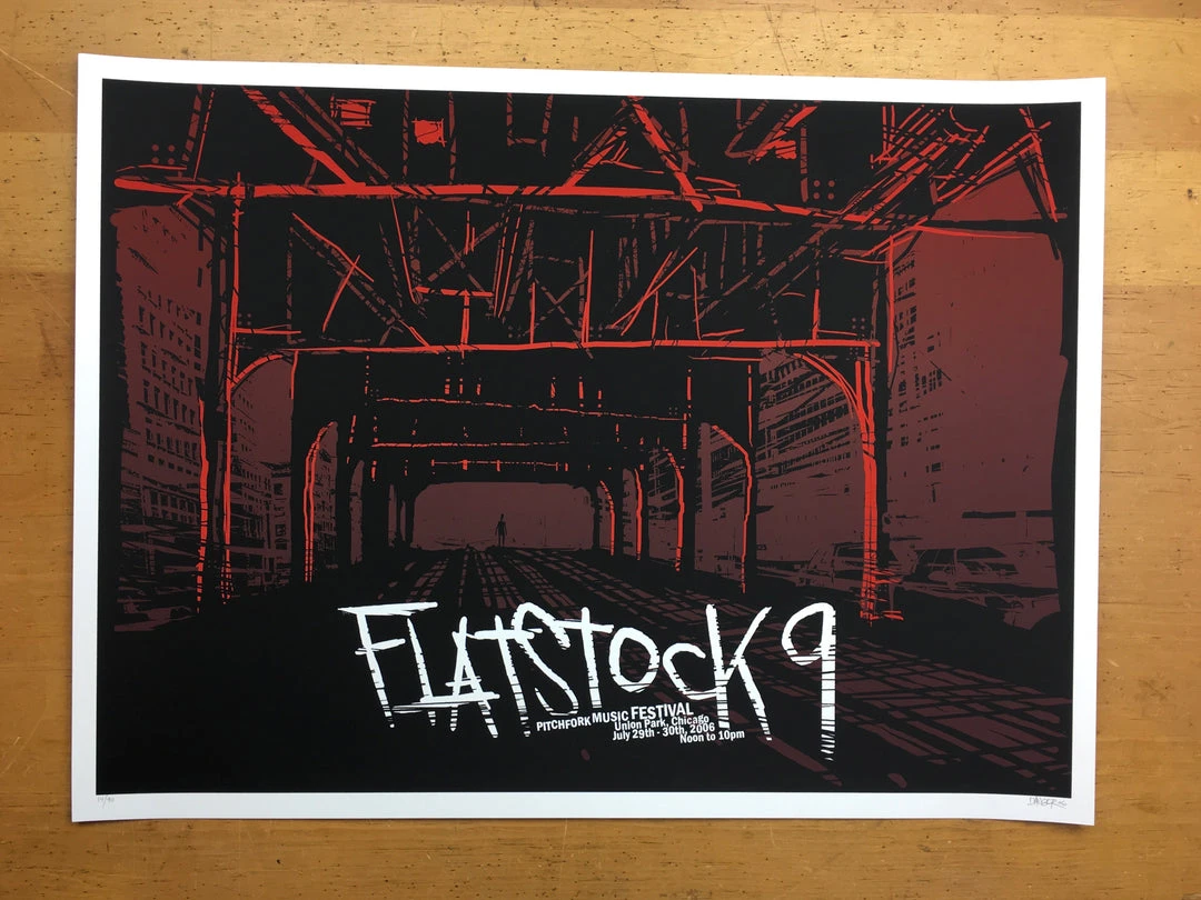 Flatstock 9 - 2006 Daniel Danger Poster Chicago, IL Union Park