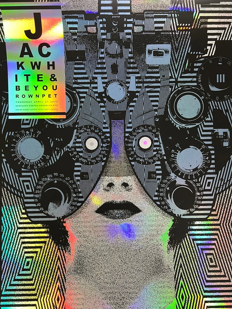 Gig Posters Jack White - 2022 The Silent Giants Poster Brooklyn, New York X/83