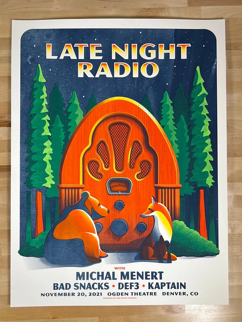 Colorado Late Night Radio - 2021 Mike Tallman Poster Denver, CO
