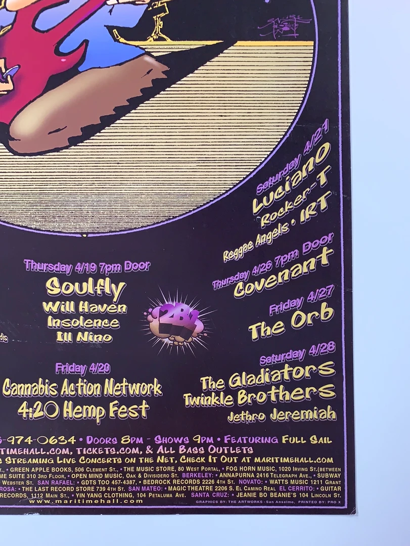 Stanley Mouse Gig Posters MHP 118 Mudvayne Disturbed - 2001 Poster Maritime Hall San Fran 1st