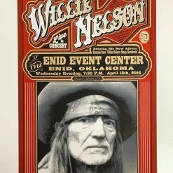 Gig Posters Willie Nelson - 2016 Mattole River Studios Poster Enid, OK