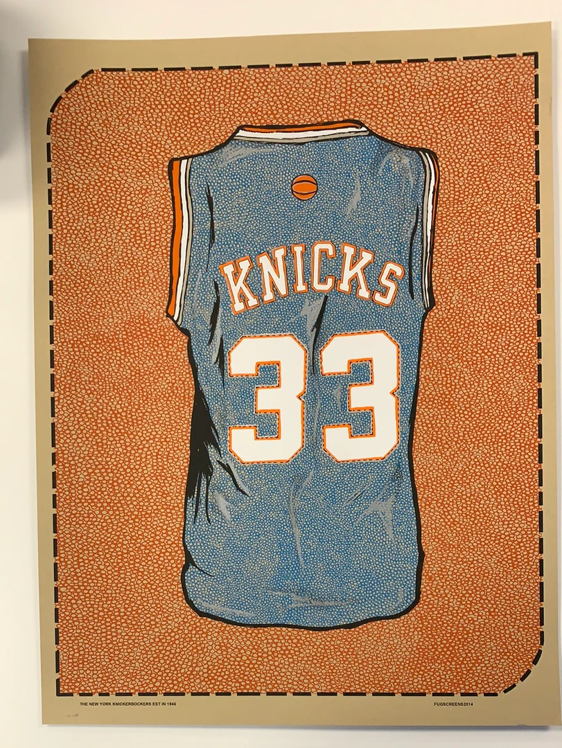 Knicks - 2014 Fugscreens Studios Poster Patrick Ewing Jersey Print