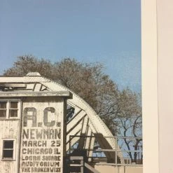 A.C. Newman - 2009 Dan MacAdam Crosshair Poster Chicago, IL Logan Square Auditor