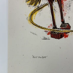 Art Prints Tiny Cowboy - 2009 Dan Grzeca Poster Art Print PINK 21/200