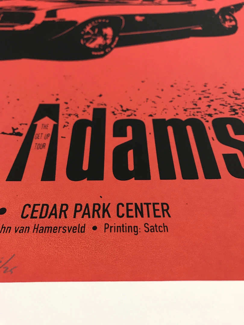 Bryan Adams - 2016 Billy Perkins Poster Cedar Park Texas Gig Posters