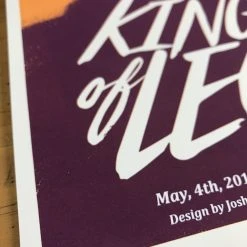 Kings Of Leon - 2017 Joshua Budich Poster Dallas, TX Starpress Pavilion Gig Posters