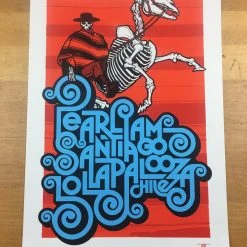 Ames Brothers Pearl Jam - 2013 Ames Bros Poster Santiago, Chile Lollapalooza S/N Gig Posters