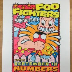 Foo Fighters - 1995 Uncle Charlie Poster Houston, TX Numbers Gig Posters