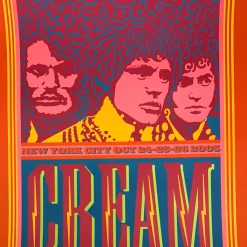 Eric Clapton Cream - 2005 John Van Hamersveld Poster New York AE 19x27.5 Gig Posters