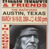 Willie Nelson - 2004 Franks Brothers 3/18-20 Poster Austin, TX Gig Posters
