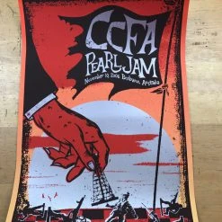 Gig Posters Pearl Jam - 2006 Todd Slater Poster CCFA Australia Hawaii SE SILVER