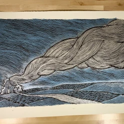 Ash - 2009 Dan Grzeca Poster Art Print Blue/Silver