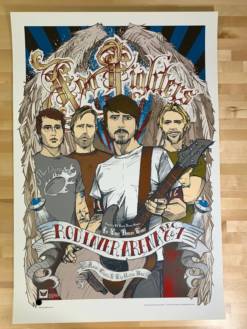 Foo Fighters - 2005 Rhys Cooper Poster Melbourne, AUS Gig Posters