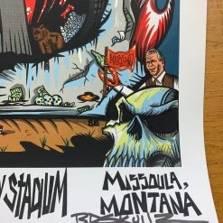 Bobby Draws Skullz Pearl Jam - 2018 Bobby Brown Draws Skullz Missoula Poster Jeff Ament AP S/N Vote