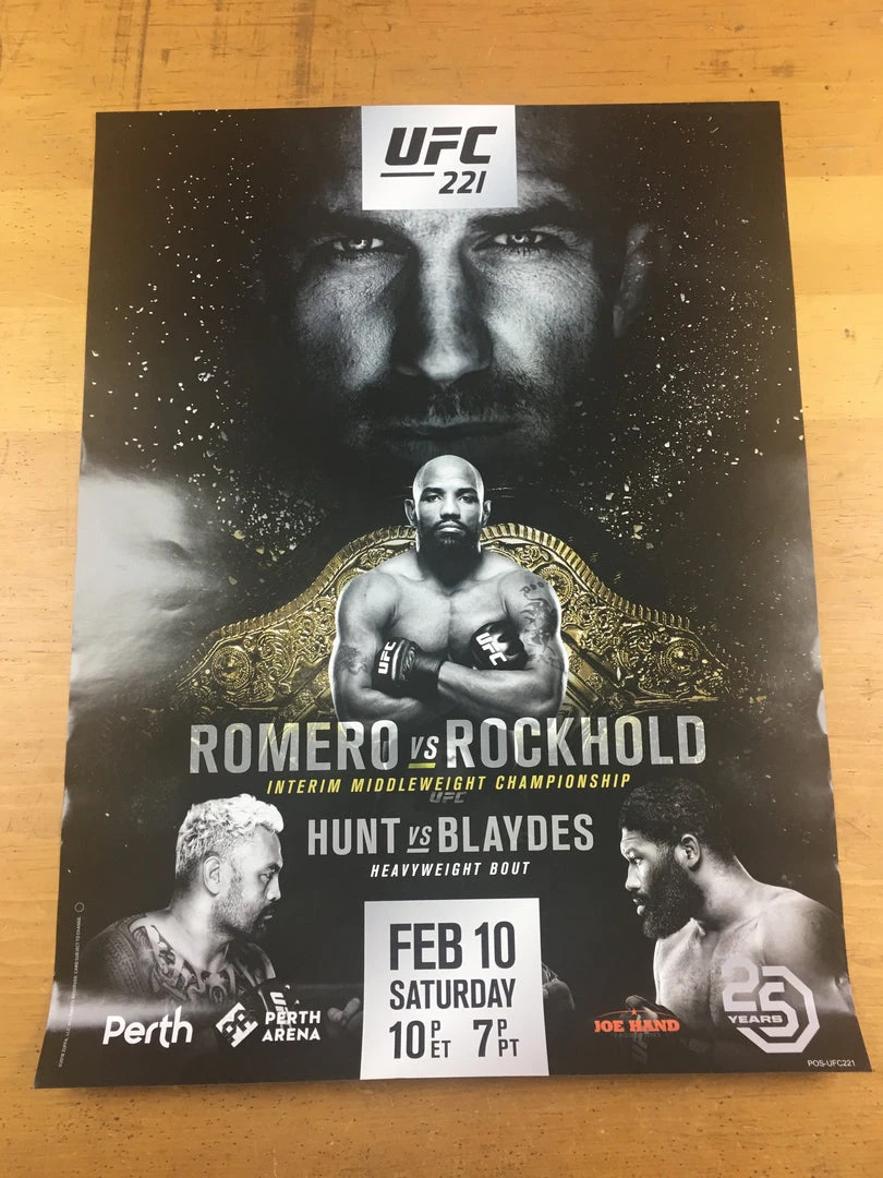 Sold Out Posters UFC 221 - 2018 Poster Romero Vs Rockhold Interim Middleweight Championship