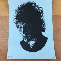 Bob Dylan The Rolling Stone - 2014 Brian Methe Art Print Blue Variant