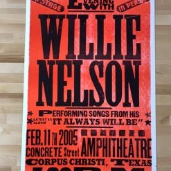 Gig Posters Willie Nelson - 2005 Hatch Show Print 2/11 Poster Corpus Christi, TX