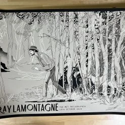 Gig Posters Ray Lamontagne - 2019 Yin Shian Ng Poster Philadelphia, PA