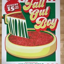 Fall Out Boy - 2021 Mike Tallman Poster Chicago, IL Wrigley Field
