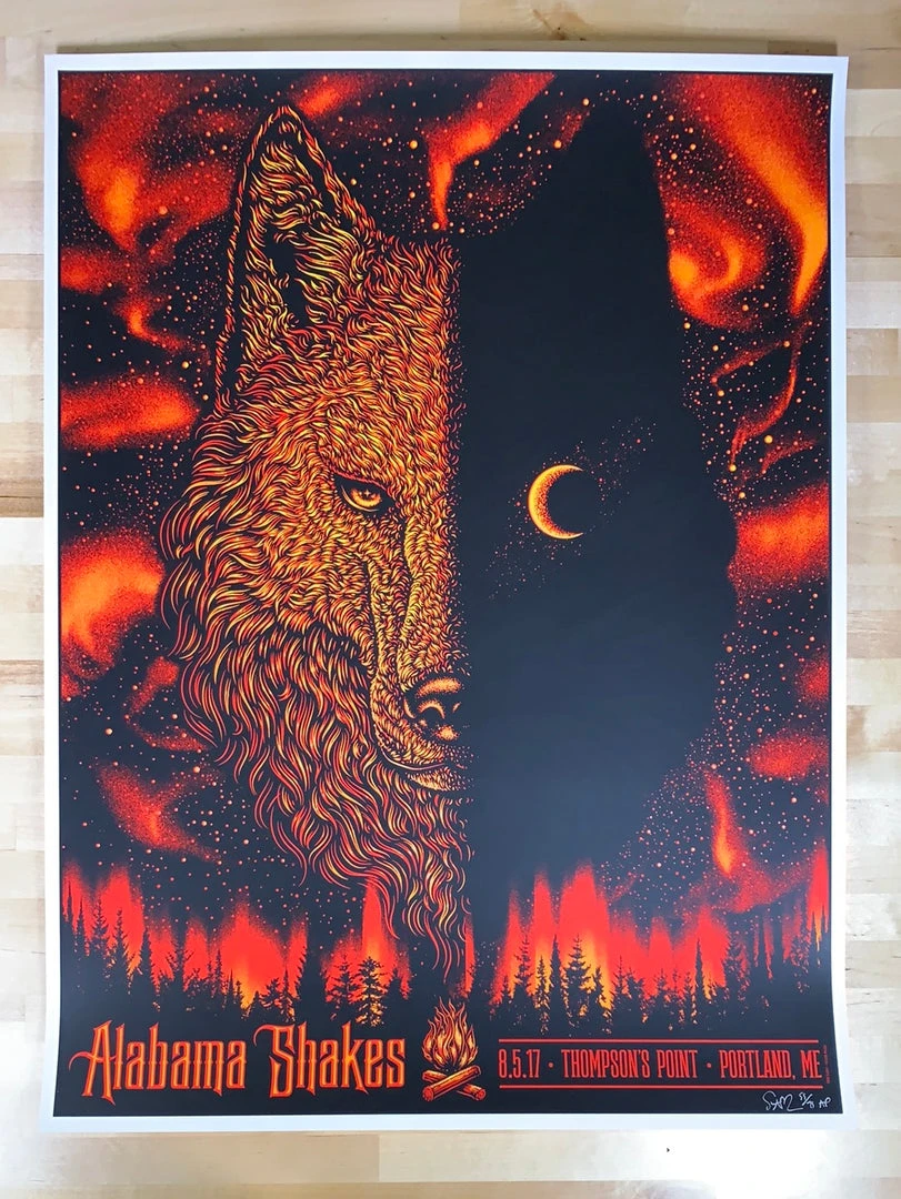 Alabama Shakes - 2017 Todd Slater Poster Portland, ME Thompson's