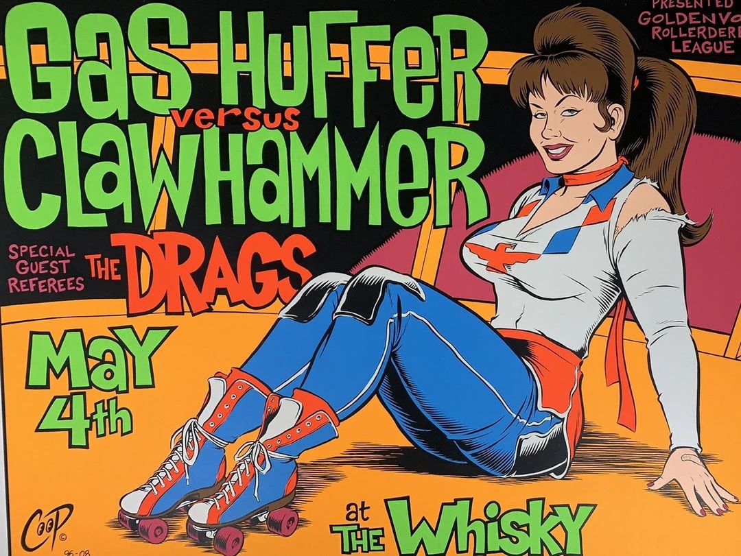 Gas Huffer - 1996 Chris Coop Poster Los Angeles, CA Whisky A Go-Go Gig Posters