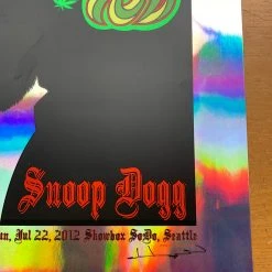 Foil Posters Snoop Dogg - 2012 Justin Hampton Poster Seattle Showbox FOIL