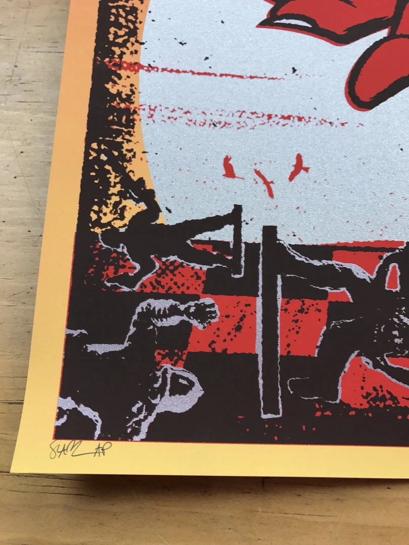 Gig Posters Pearl Jam - 2006 Todd Slater Poster CCFA Australia Hawaii SE SILVER