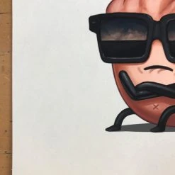 MF Dude - 2017 Mike Mitchell Poster Print Middle Finger Art Prints