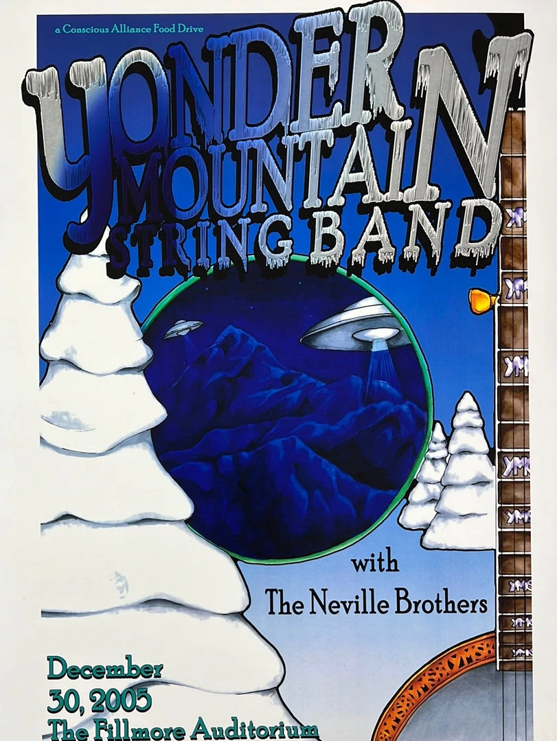 Yonder Mountain String Band - 2005 Jamie Huntsman Poster The Fillmore Denver, CO 12/30 Colorado