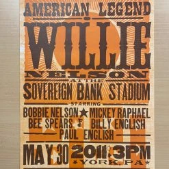 Gig Posters Willie Nelson - 2011 Hatch Show Print 5/30 Poster York, Pennsylvania