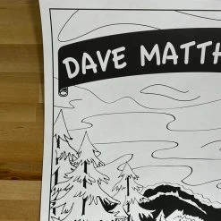 Dave Matthews Band - 2020 Jamison Grace Coloring Poster Quincy, WA Gig Posters