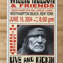 Willie Nelson - 2004 Franks Brothers 6/19 Poster Westhampton Beach, NY Gig Posters