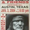 Willie Nelson - 2004 Franks Brothers 1/3 Poster Austin, TX Gig Posters