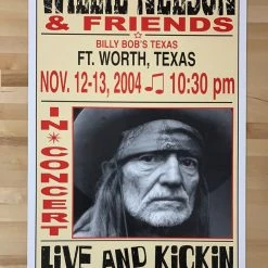 Willie Nelson - 2004 Franks Brothers 11/12-13 Poster Ft. Worth, TX