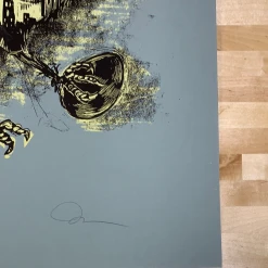 Urban Corvus - 2009 Dan Grzeca Poster Art Print Charcoal Grey