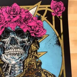Grateful Dead - 2021 Rhys Cooper Poster Art Print Pink Gold Foil Foil Posters