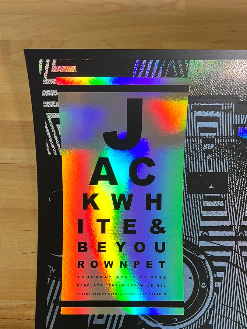 Gig Posters Jack White - 2022 The Silent Giants Poster Brooklyn, New York X/83